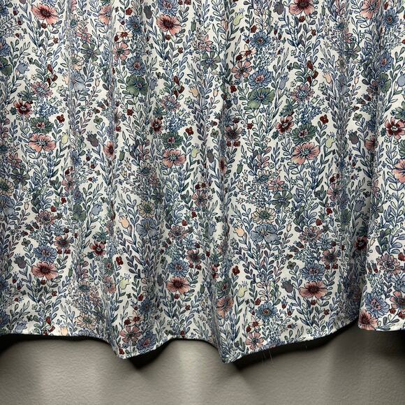 Rose Olive Top Womens 2X Floral Pintuck Flowy Boho Cottagecore Prairie Whimsical - Picture 4 of 10